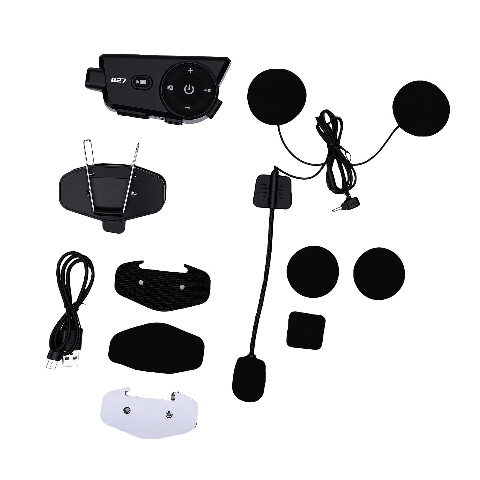 ASHATA Telecamera impermeabile per casco con Bluetooth 6.0, connessione stabile, lunga durata della batteria, per ciclismo e pendolari, con microfono