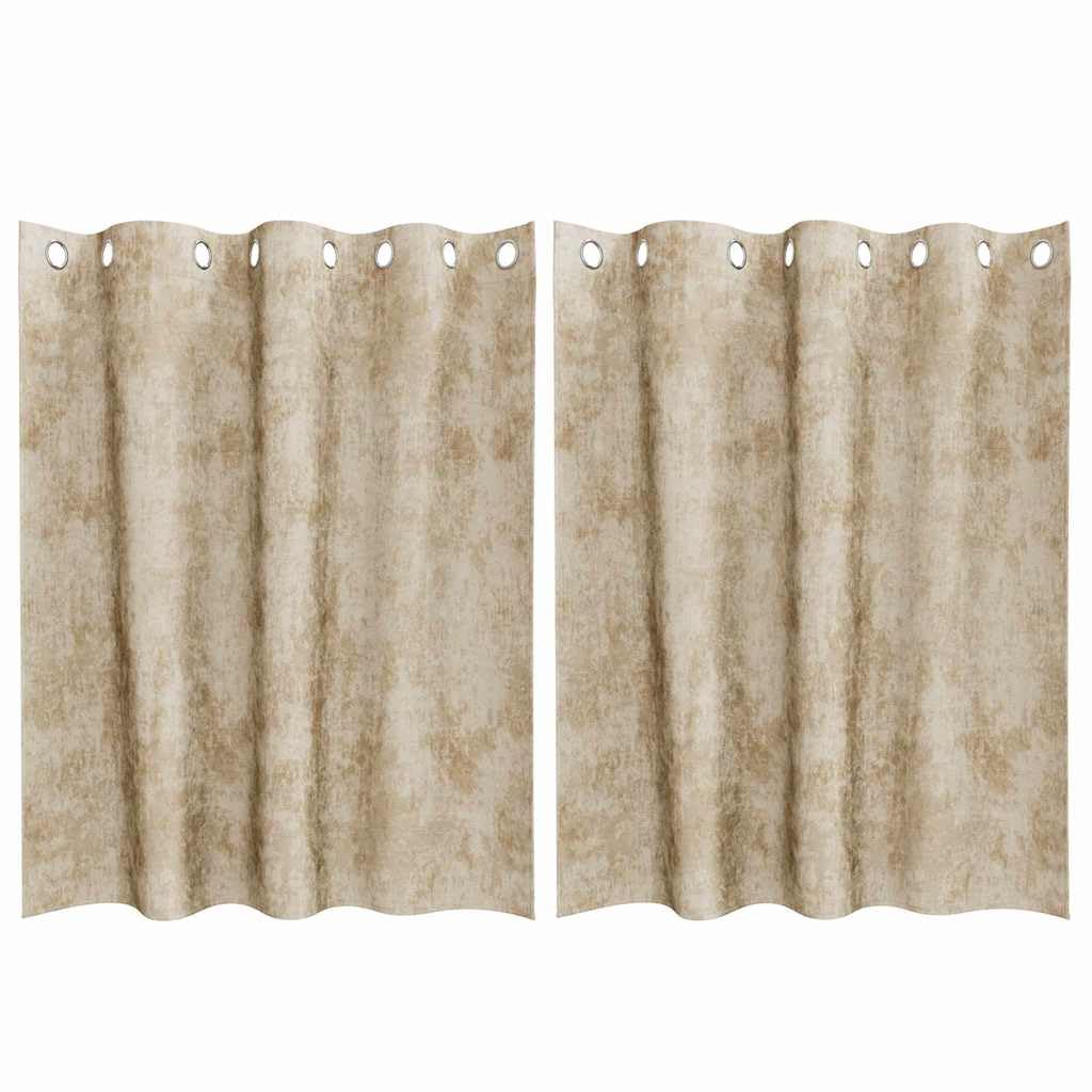 Rideaux occultants en velours crème 140x140 cm anti-froid pour un sommeil serein