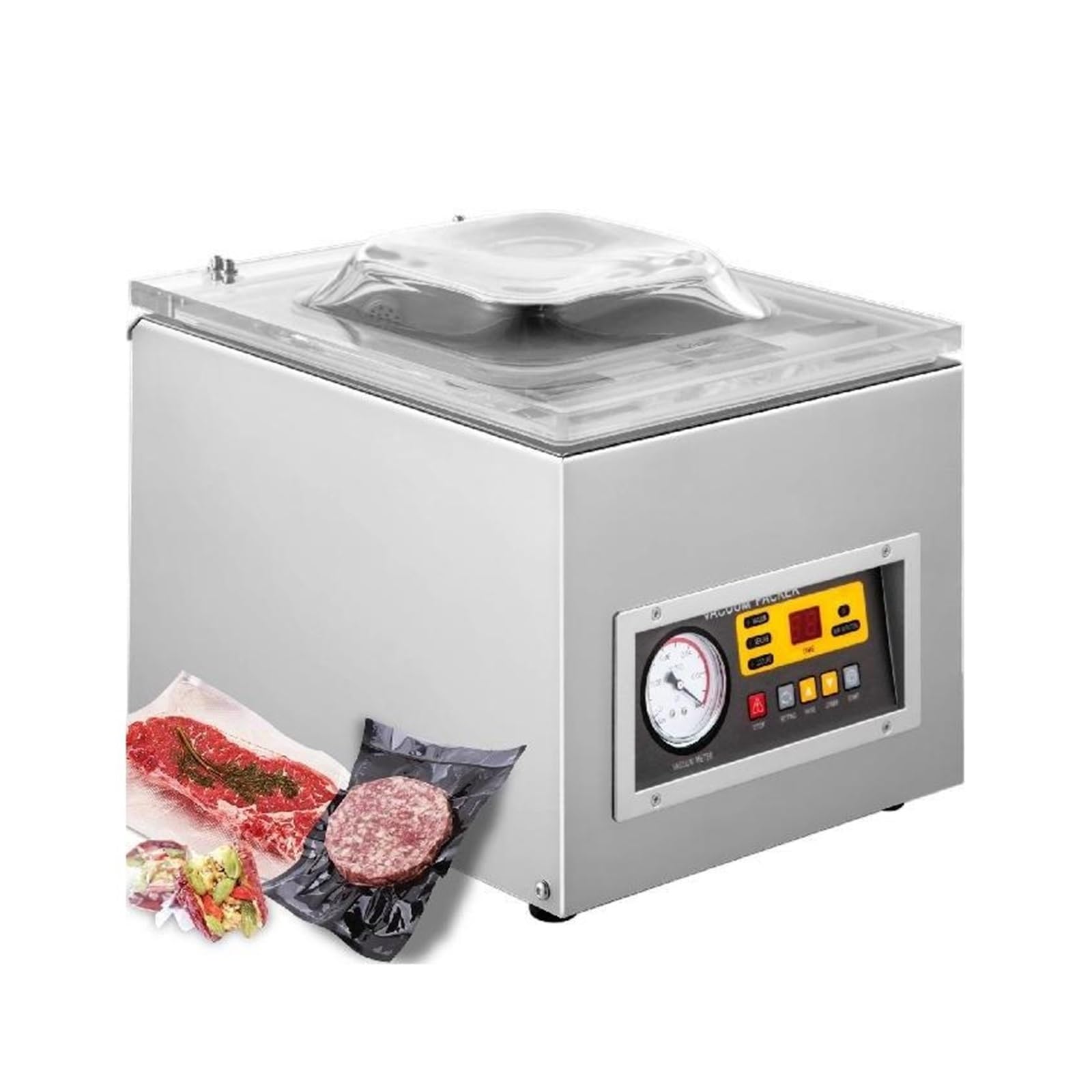 Máquina selladora, Máquina envasadora al vacío de alimentos DZ-260S, selladora al vacío de cámara comercial, máquina selladora for envasado de bolsas de carne de cocina Para bolsas de plástico