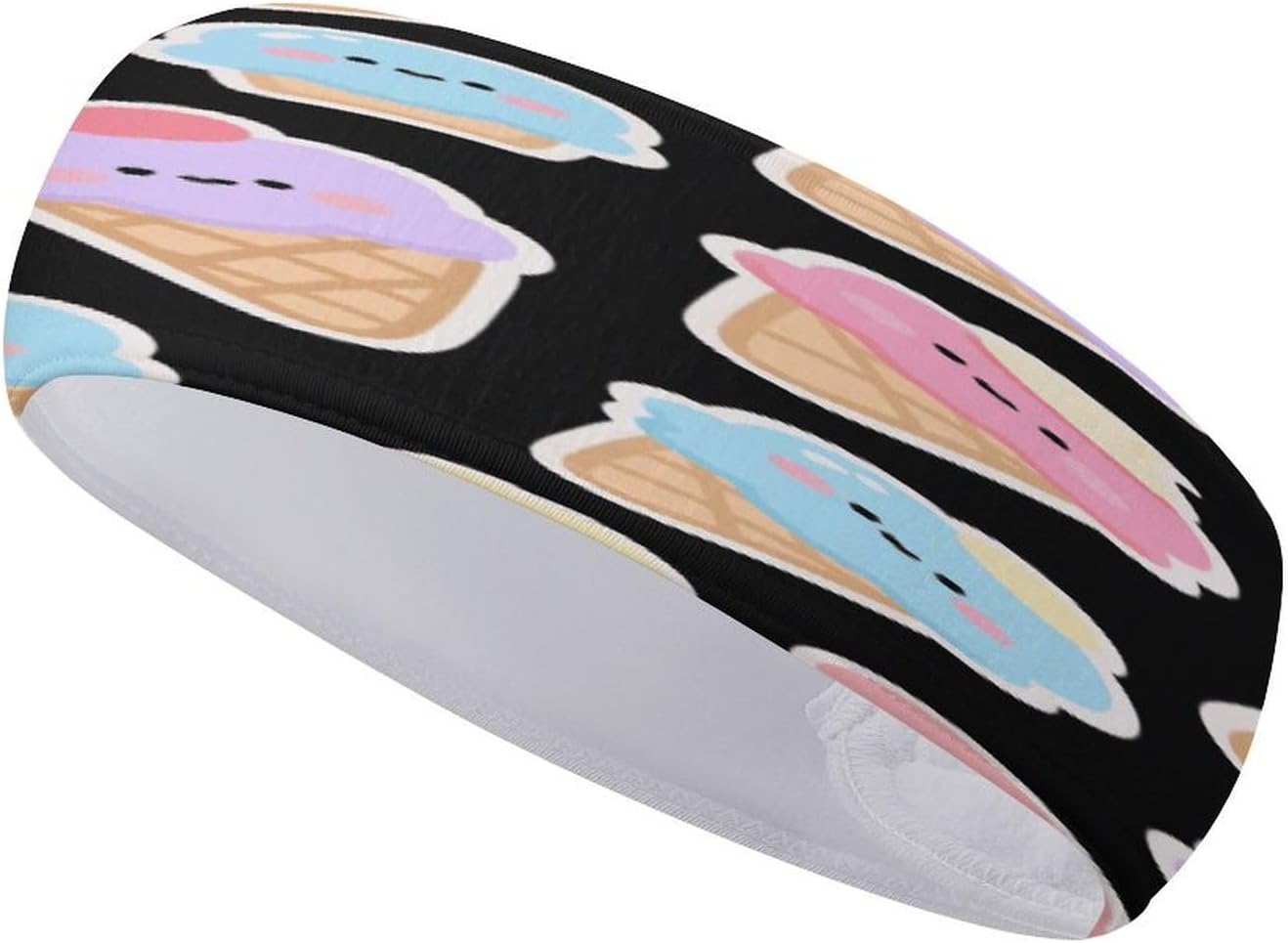 Cartoon Ice Cream Sport Headbands Sweatband Athletic Headband