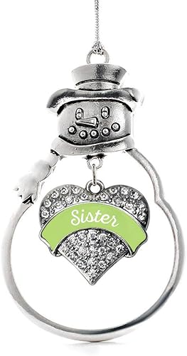 Miniatura 63 de Inspired Silver - Adorno Colombia Charm - Adorno de muñeco de nieve con forma de corazón de plata pavé con joyas de circonita cúbica