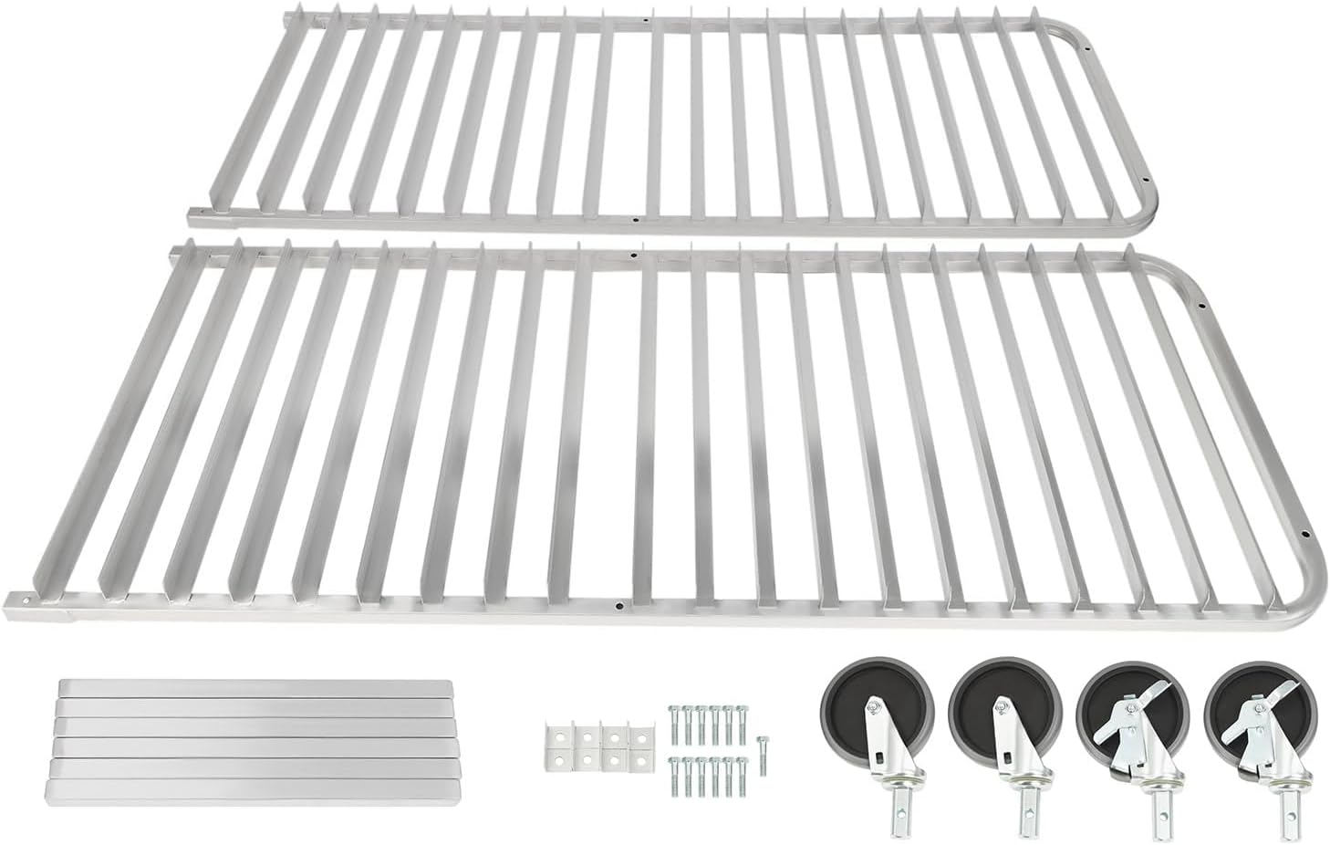 20-Tier Bun Pan Rack | Full Sheet Fit, 286Lbs Capacity Aluminum Alloy Bread Stand, Heavy Duty Bakery Rack with Brake Wheels for Commercial Kitchens, Bakeries & Home Use, 26"L x 20.5"W x 69"H