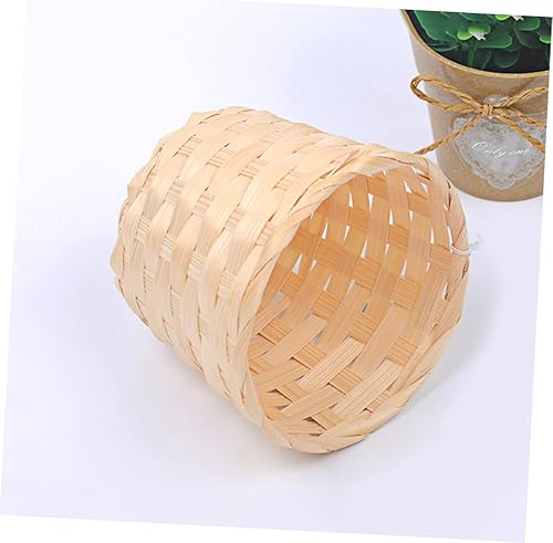 Miniatura 2 de Cabilock Cesta de almacenamiento tejida redonda de 8 piezas, cesta tejida redonda, cesta de almacenamiento tejida, cesta de flores en miniatura,