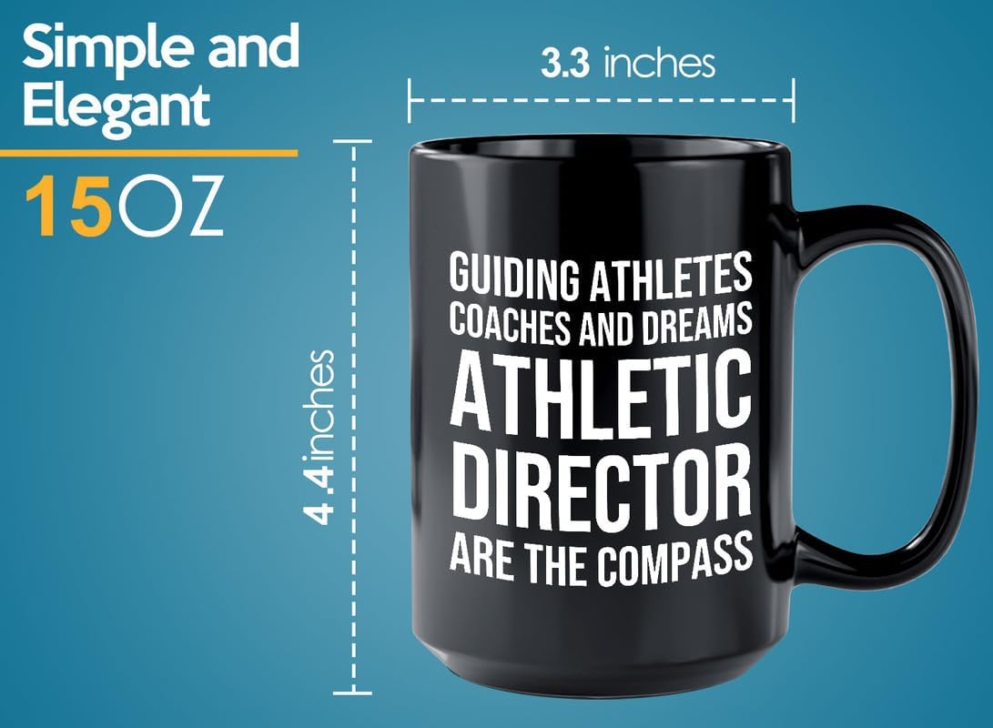 Bubble Hugs Athletic Director Coffee Mug 15oz Black - The Compass - Athletic Director Gifts Athletic Trainer Gifts Athletic Gifts For Women
