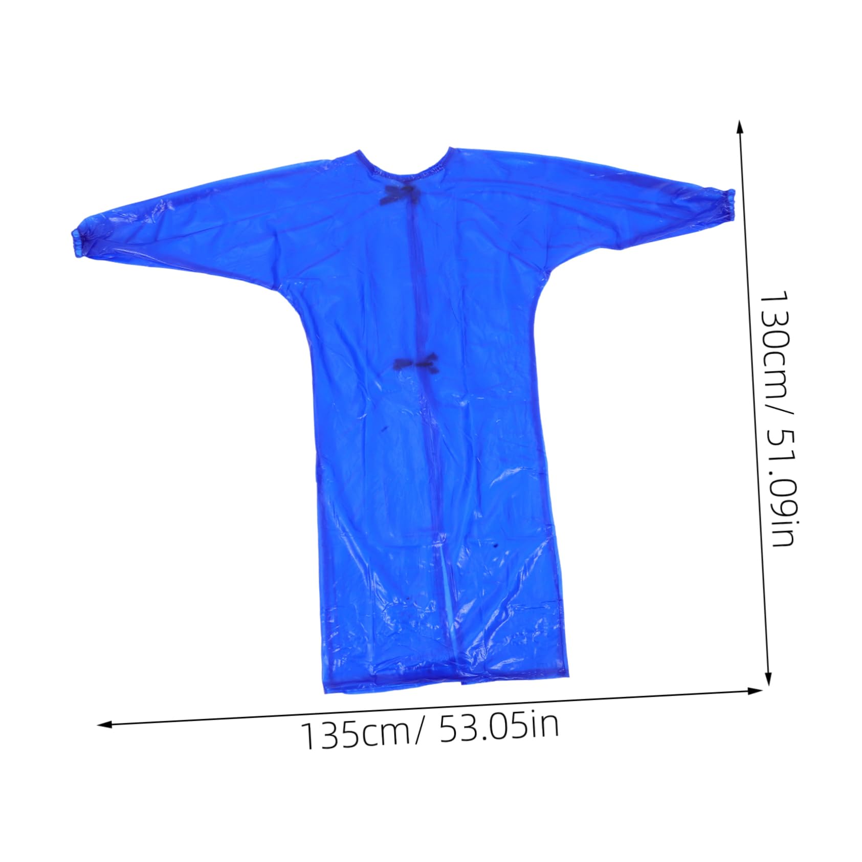 Ölbeständige Dicke Pvc Arbeitsschürze für Männer und Frauen Langärmlige Schutzkleidung für Schlachthöfe und Aquatische Umgebungen in Blau
