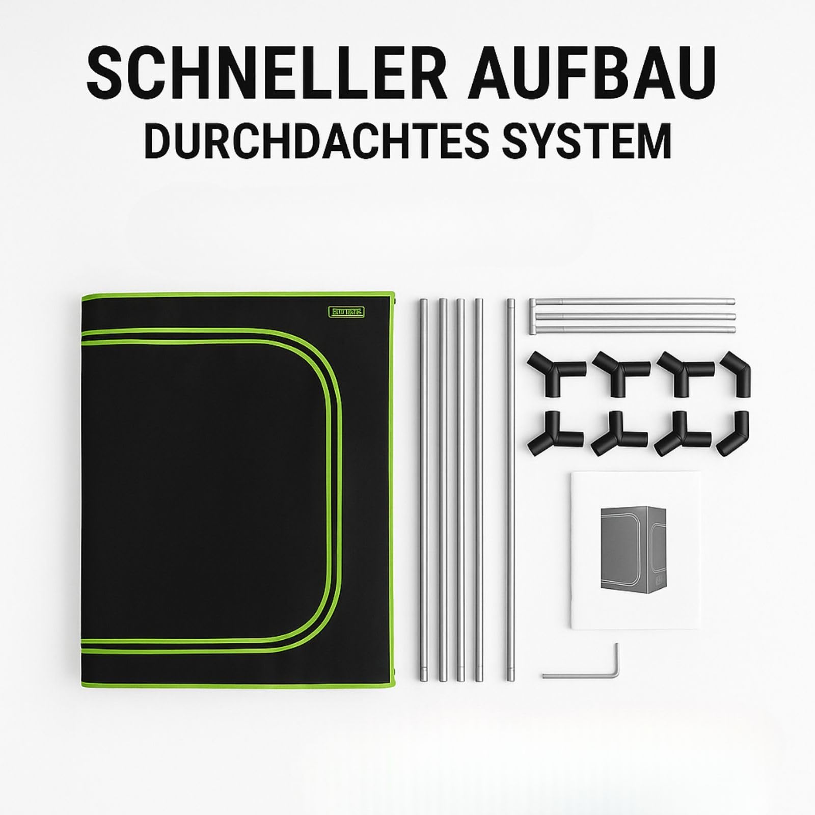 Weedness Dark Box Grow-Box für Indoor-Zucht 80x80x200 cm - Zuchtzelt Growschrank Growzelt Zuchtbox Gewächszelt Homebox lichtdicht