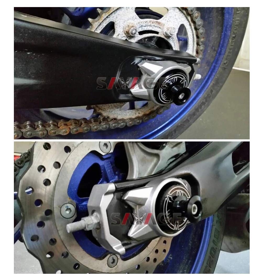 Bobines de bras oscillant arrière pour Yamaha MT-07 FZ-07 XSR700 2014-2020, manchons d'axe, glissières de fourche, support de moto, vis, boulons, protecteur anti-collision (Noir)