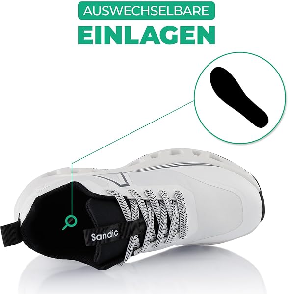 Fusskleidung® Damen Herren Laufschuhe – Leichte Running Sneaker mit atmungsaktivem Mesh-Obermaterial, Dämpfende Komfortsohle - 5