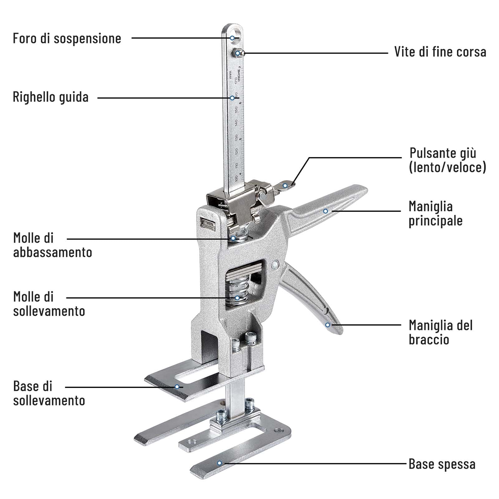2Pcs Sollevatore Mobili, Alzalastre per Cartongesso con Scala di Precisione, Solleva per Mobili Pesanti, Sollevatore Porte, Sollevatore Piastrelle, Capacità di Carico 400KG