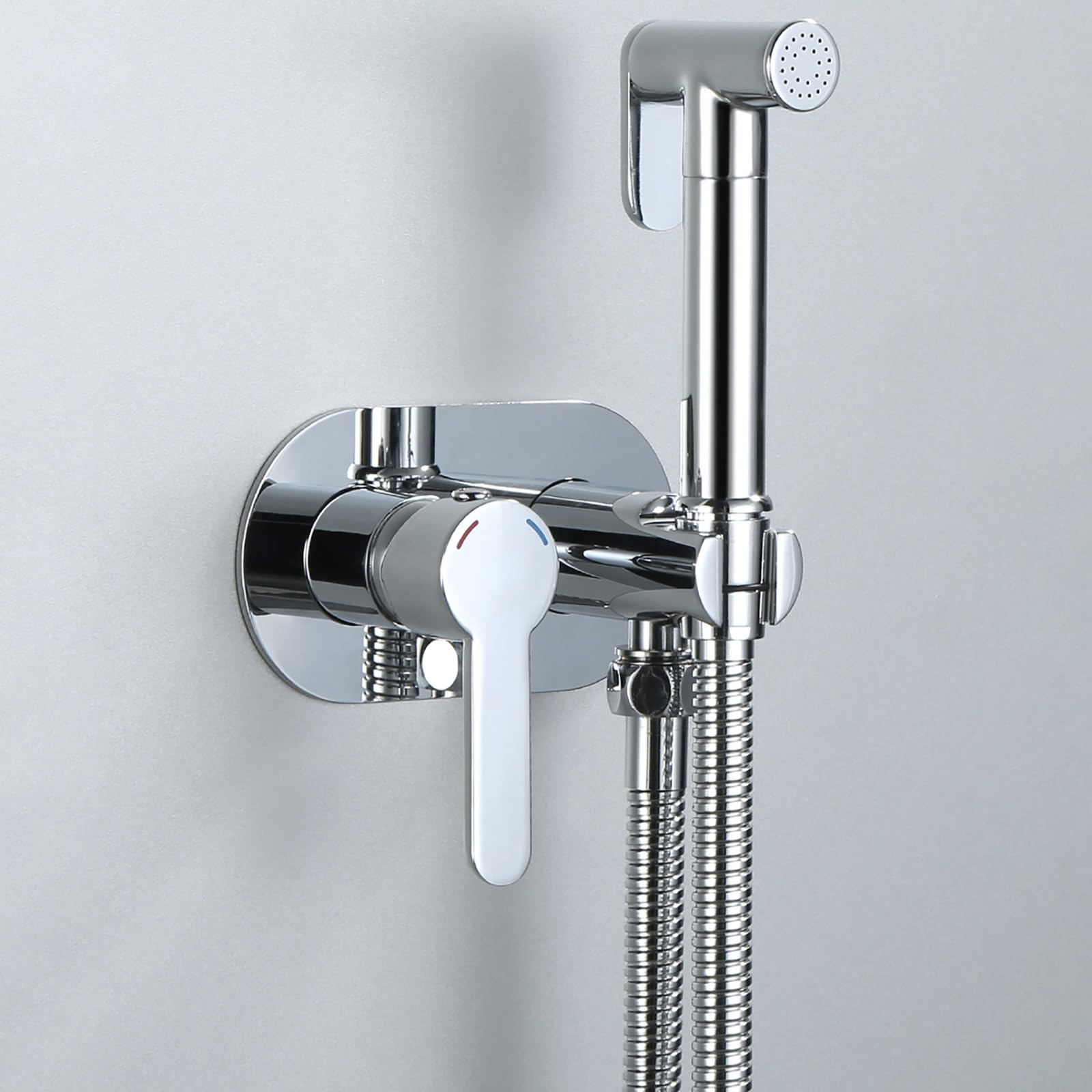 Zestaw natrysku bidetu na ciepło i zimno, mosiężny ręczny bidet toaletowy z wężem 1,5 m, montowany na ścianie zestaw natryskowy do toalety dla łatwej higieny i komfortu