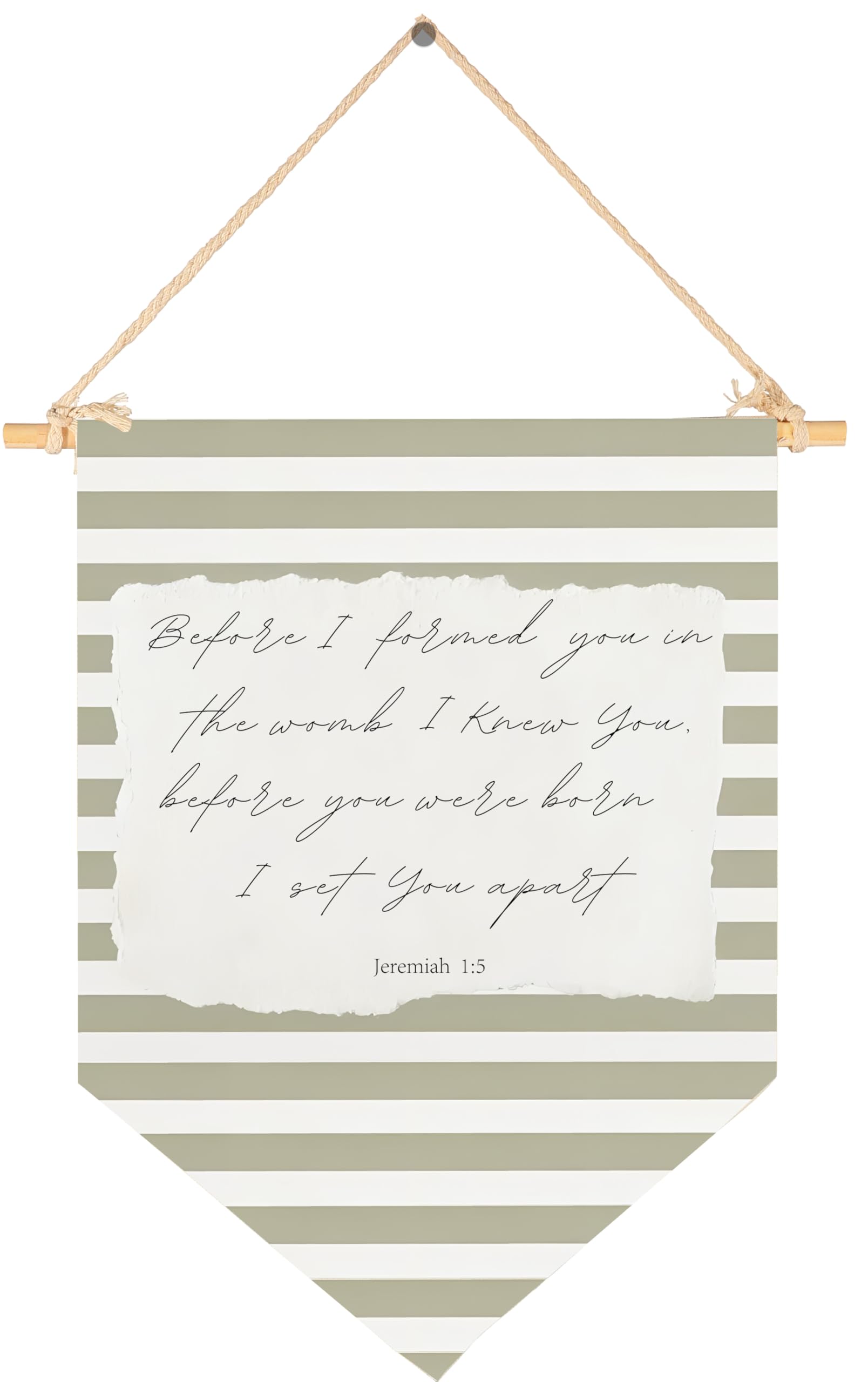 Christian Bible Verse Scripture Banner Pennant Sign Wall Decor Gift for Baby Boy Girl Kids Nursery Bedroom Reading Room Farmhouse-Before I Formed You-Baby,Shower,Birthday Christmas Gift-15.6"x11"