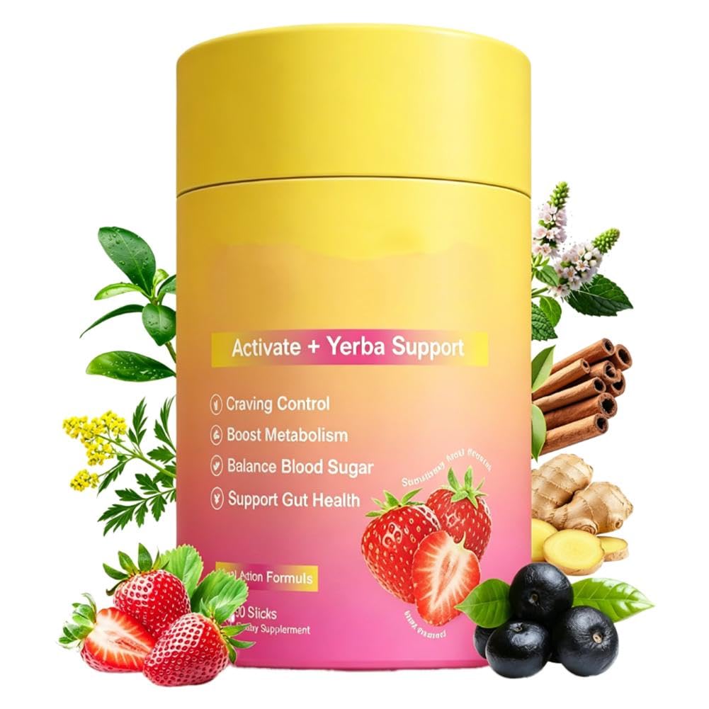 Cutting Mix, Cutting Drink Mix - Berberine, 5-HTP, Yerba Mate & Magnesium, FOS | Supports Satiety Signaling, Energy & Gut Health | Strawberry Açaí Flavor | Vegan, Sugar-Free, 30 Sticks — view 9