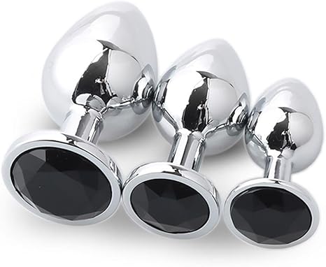 Mujeres 3 piezas redondas en forma Plugs anals en metal ...