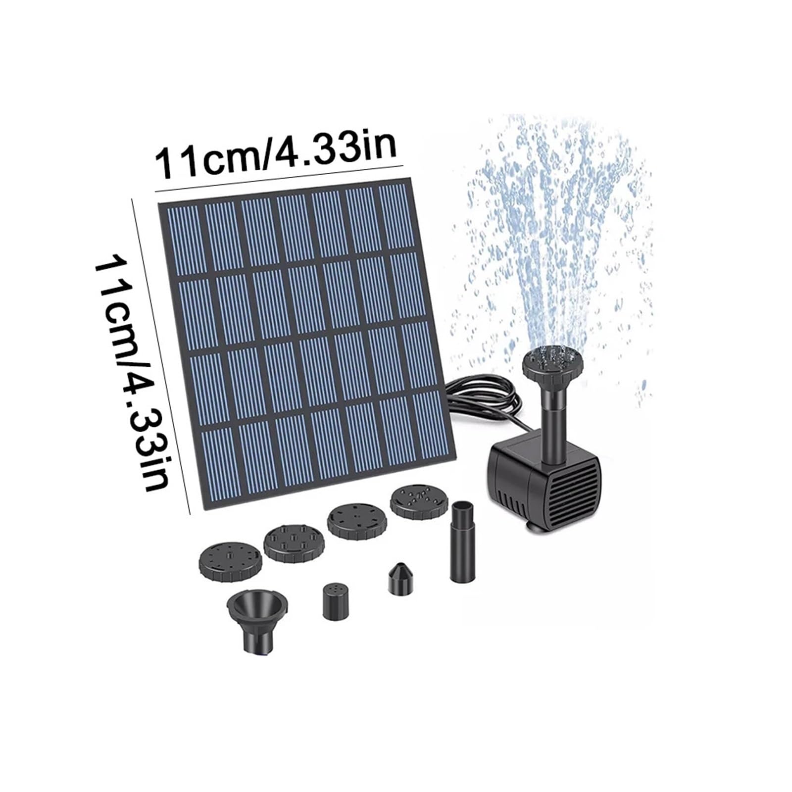 Pompka Słoneczna Zestaw pompy solarnej do fontanny i stawu Zestaw pompy solarnej do stawu i basenu ogrodowego Solarna pompa fontannowa