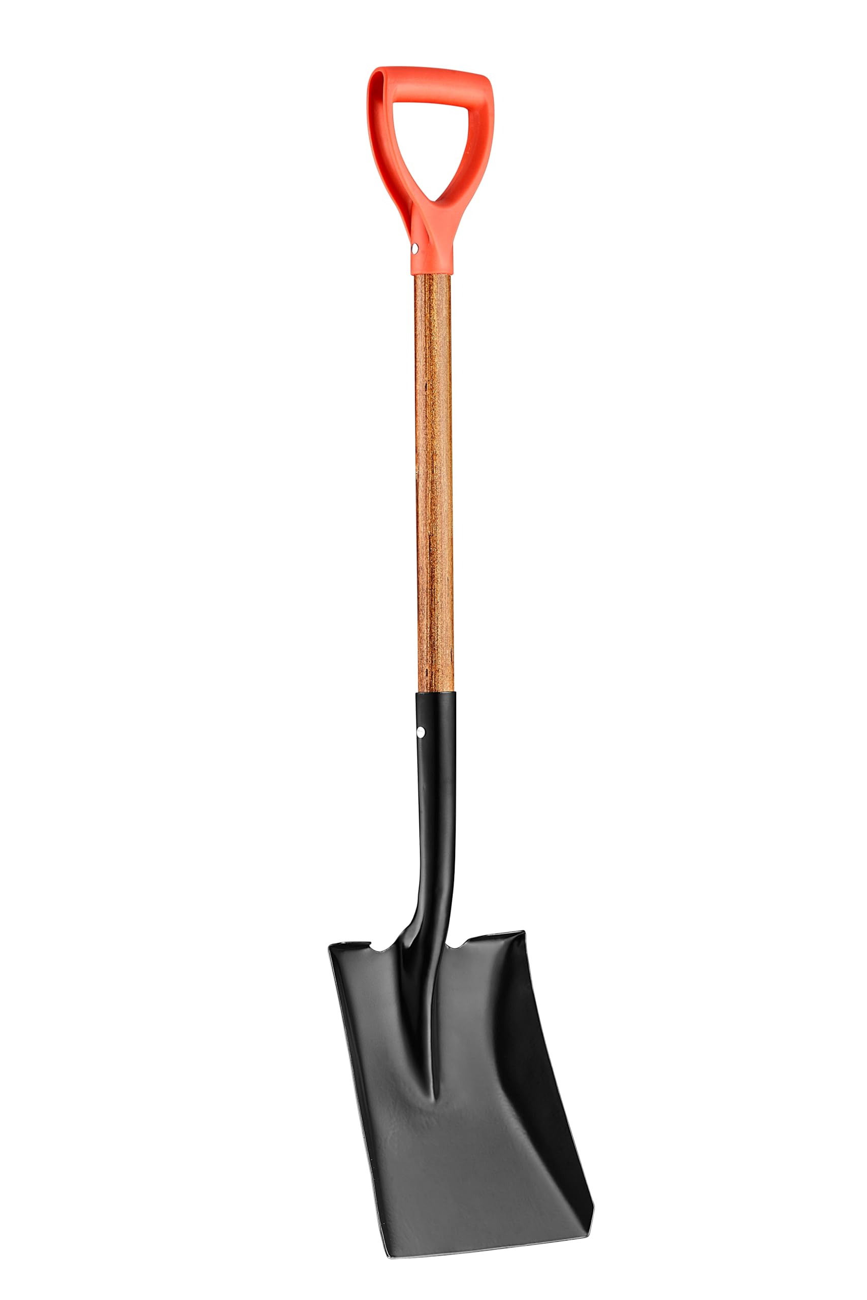 LA Zinnia Square Digging Shovel, Hardwood Handle, D-Grip, Gardening Shovel, Snow Shovel