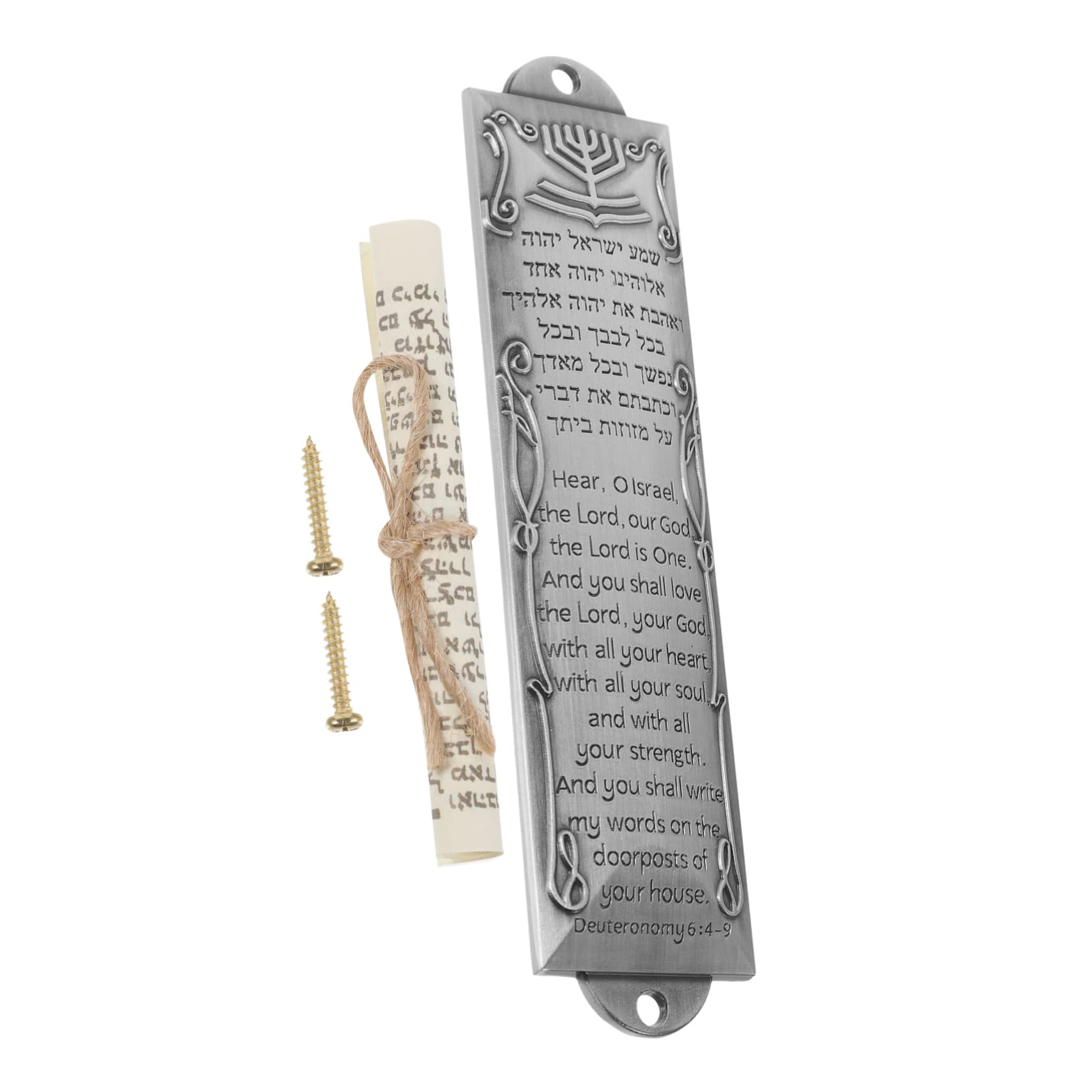 Mezuzah Ebraica In Metallo - Decorazione Religiosa Per Porta, Oro - Foto 6