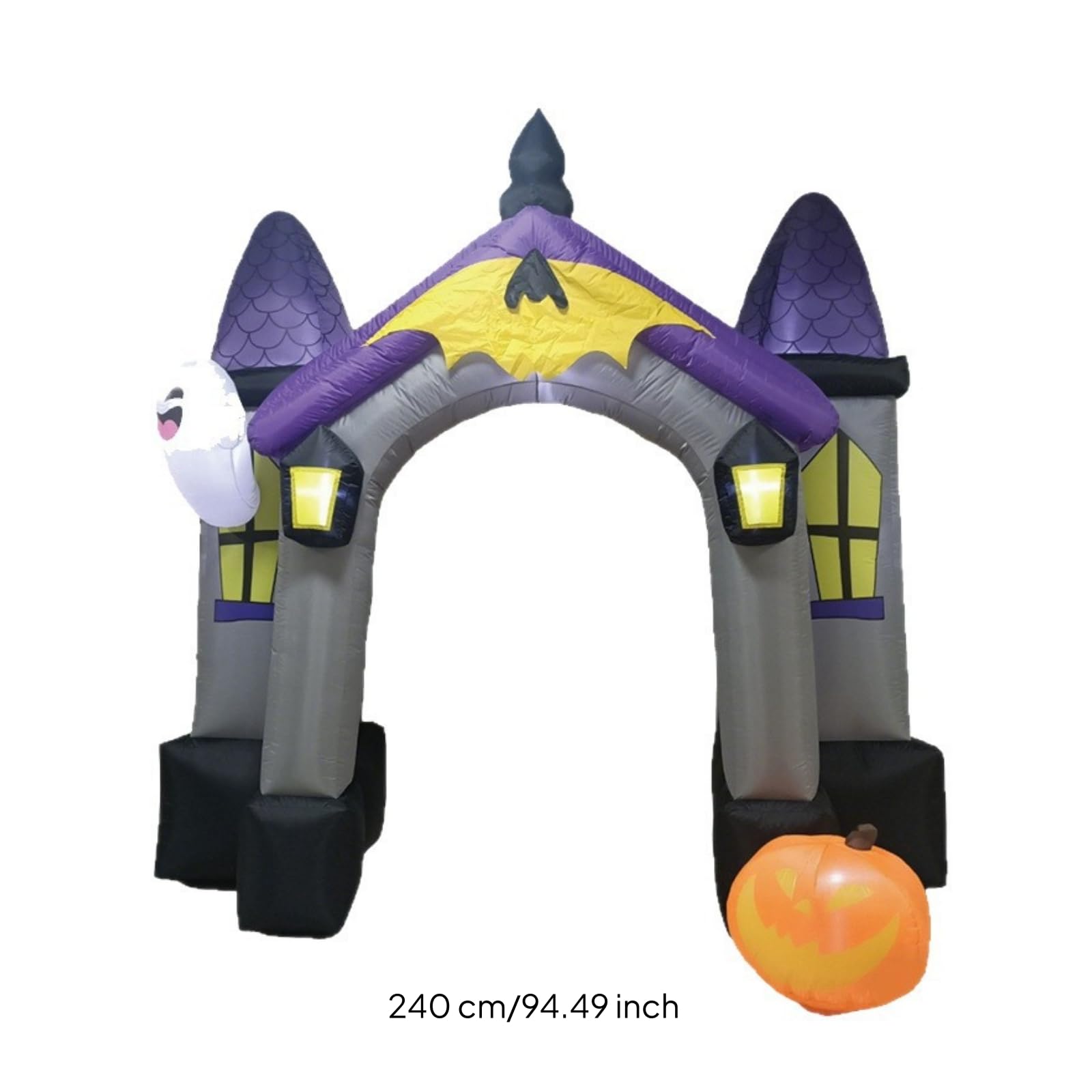 Qianly Arche Château avec Esprit Lumineuse Décoration Gonflable Jardin Autogonflant Arche Gonflable pour Familles