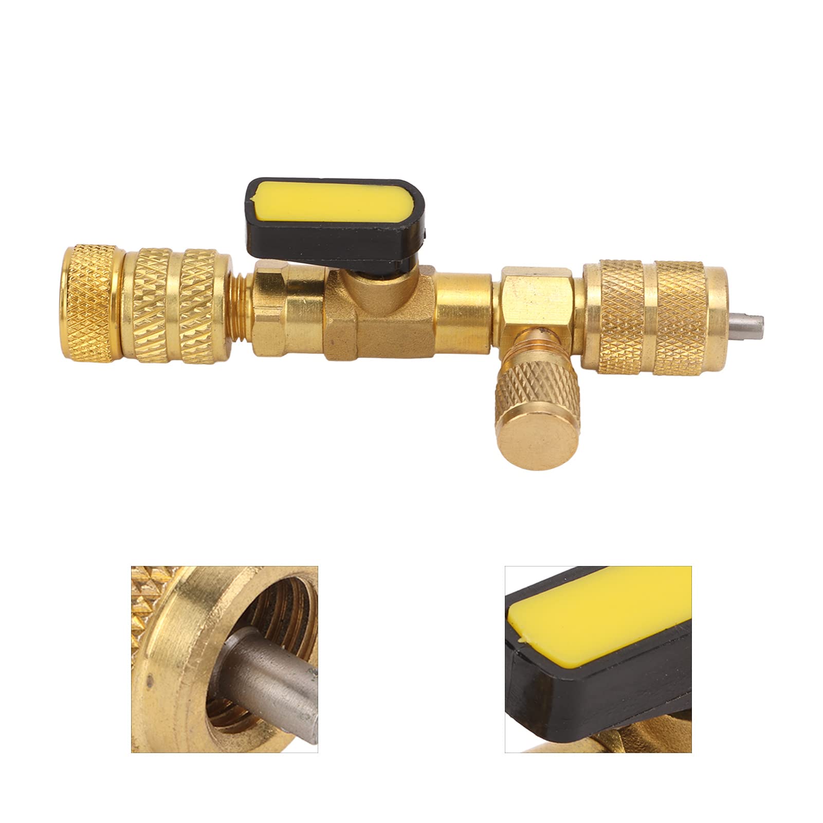Naroote Instalator Rdzenia Zaworu AC Premium Mosiądz ABS Szybko wymień Nieszczelne Rdzenie Zaworów dla R22 R134 R410 R32 Klimatyzacja Pasuje do Systemów Mini Split Zawory Serwisowe 1/4 Cala
