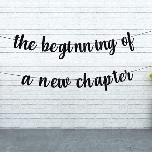 Congratulations Banner The Beginning Of A New Chapter Banner 2023 Graduation Banner For Divorce Party Going Away Party Decorations Congratulations Decorations Book Party Farewell Decorations #TOP4