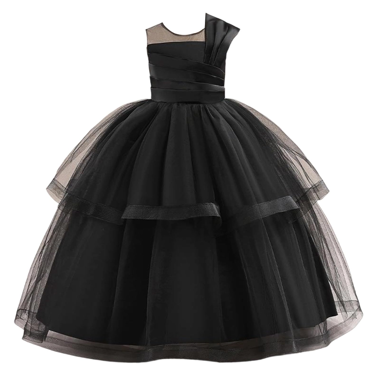 MäDchen Kleid Einschulung - Elegantes Partykleid mit aufwendigen Oberteildetails für festliche Anlässe leichtes Tüllkleid für Teenager bequeme Passform sommerliche Herbstmode vielseitig kombinierbar