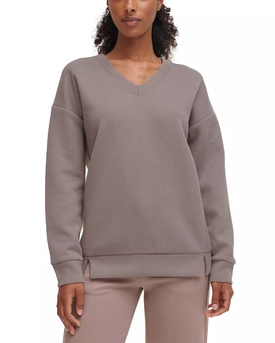 Andrew Marc Marc New York Womens Cozy V Neck Sweater Pullover Top