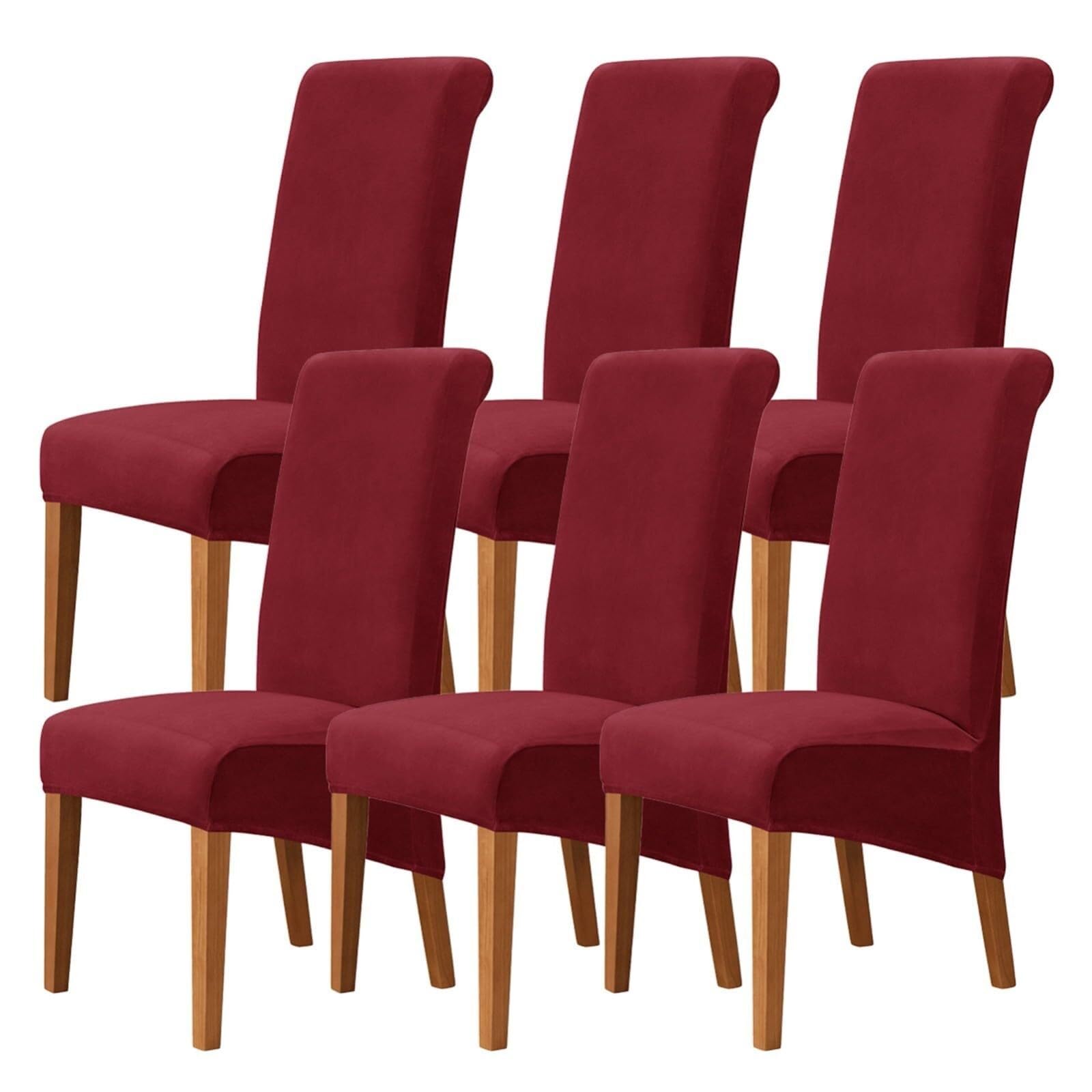 NMVAWIPT Dining Chair Covers, Stretch High-Back Room, For Home Restaurant Living Banquet Four Season, Easy Installation(5#,6Pcs)