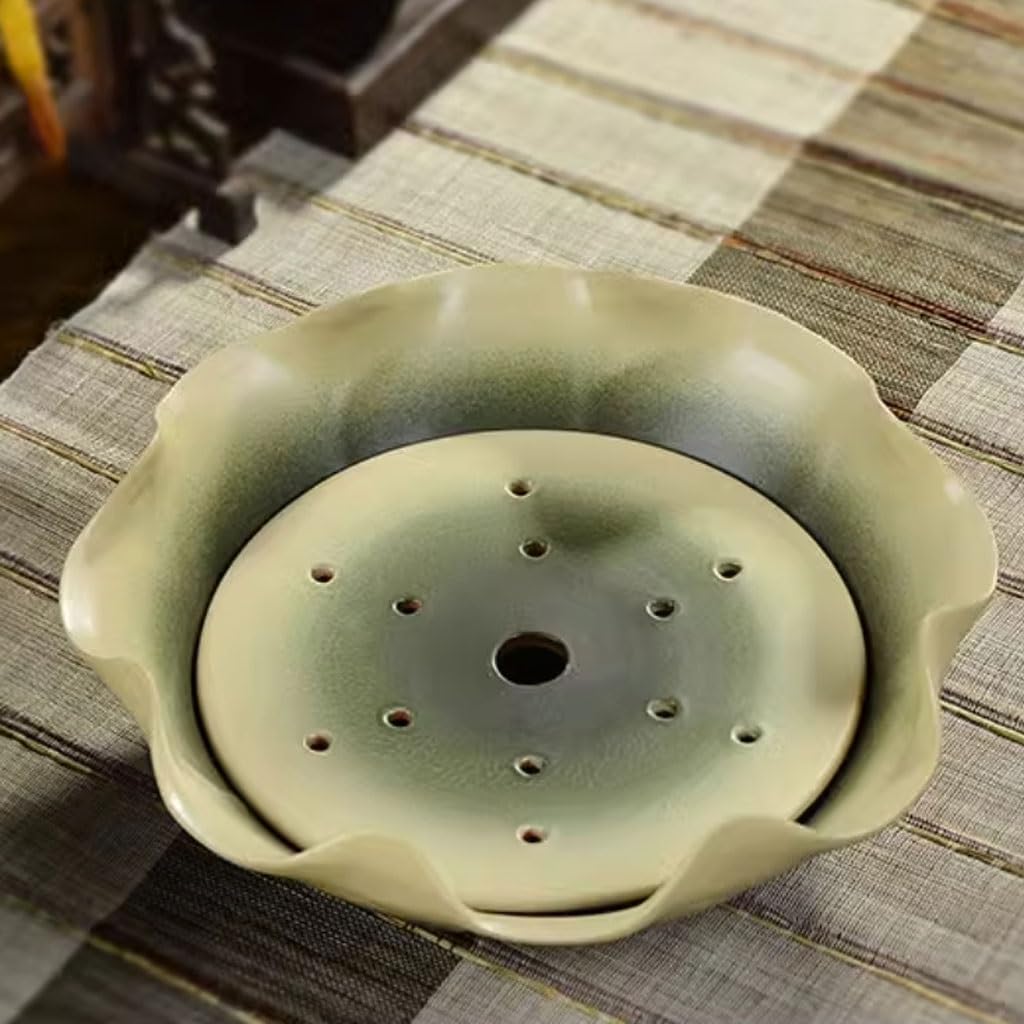 Blat taca na kawę kreatywna retro ceramiczna taca na herbatę salon taca biurowa okrągła taca suchy stół do parzenia kawy zestaw do herbaty Kung Fu pulpit taca na herbatę