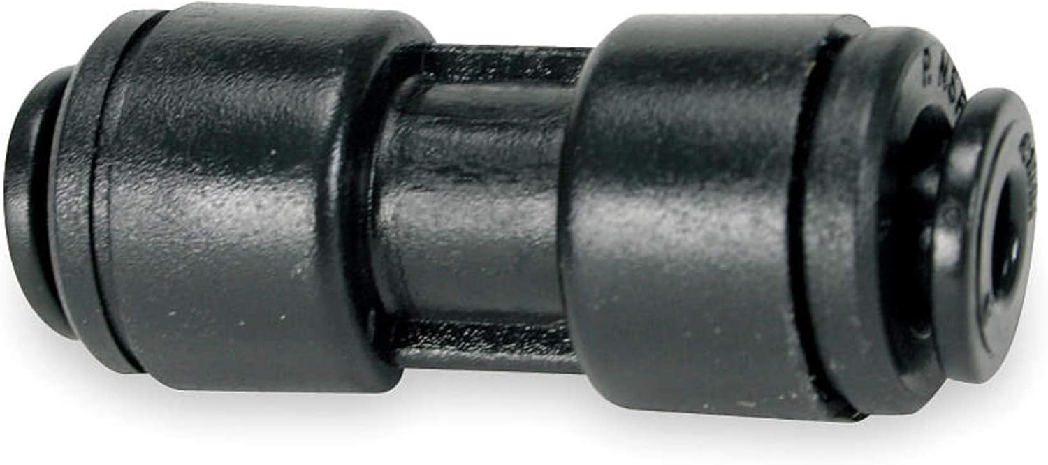 Union Connector, 6mm Tube OD, Black, PK 10