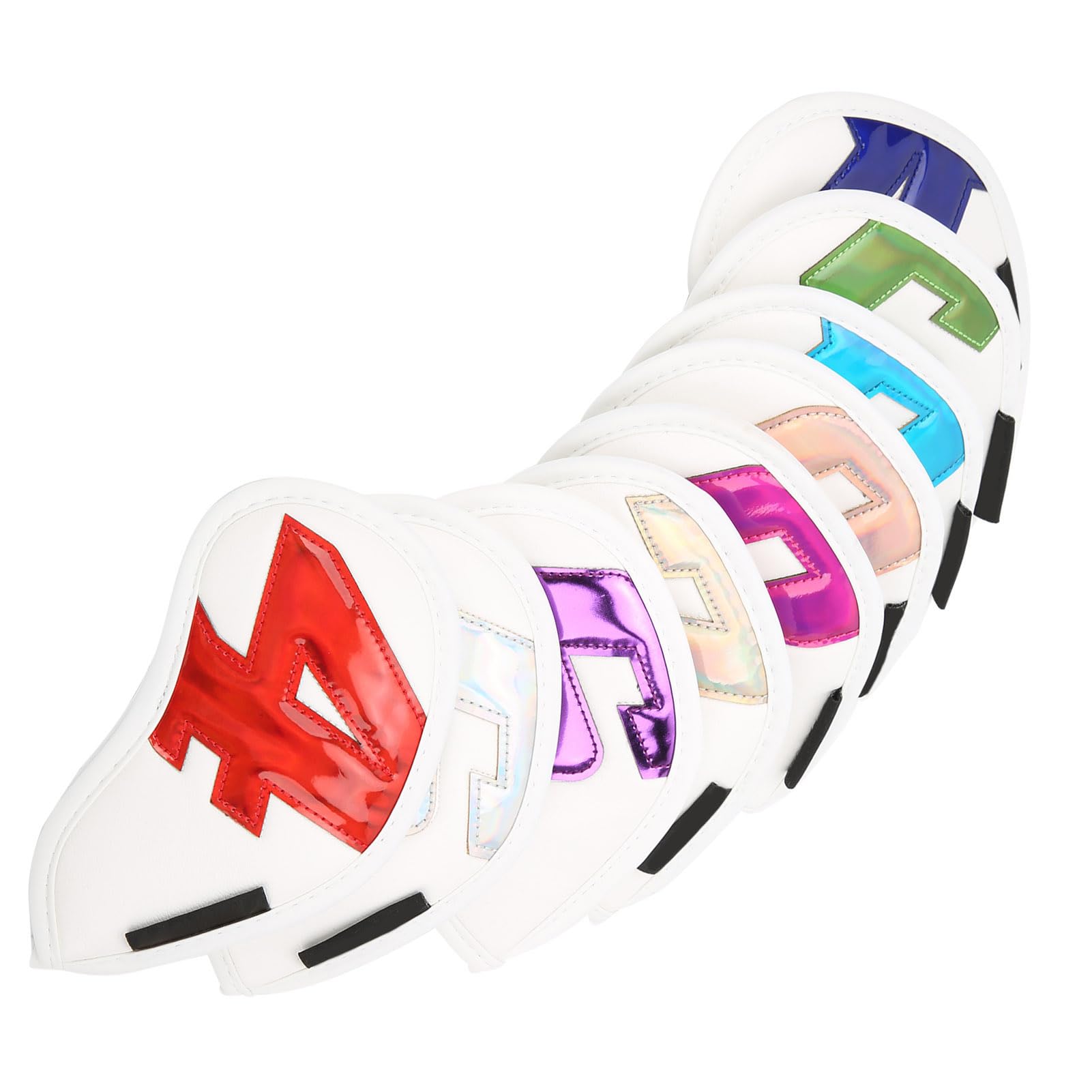 Chrees 9 Fundas Impermeables para Cabeza de Palos de de PU, Numeradas 4 5 6 7 8 9 P S A, Protección de Felpa Suave para Hierros, con Diseño Liviano para Amantes del