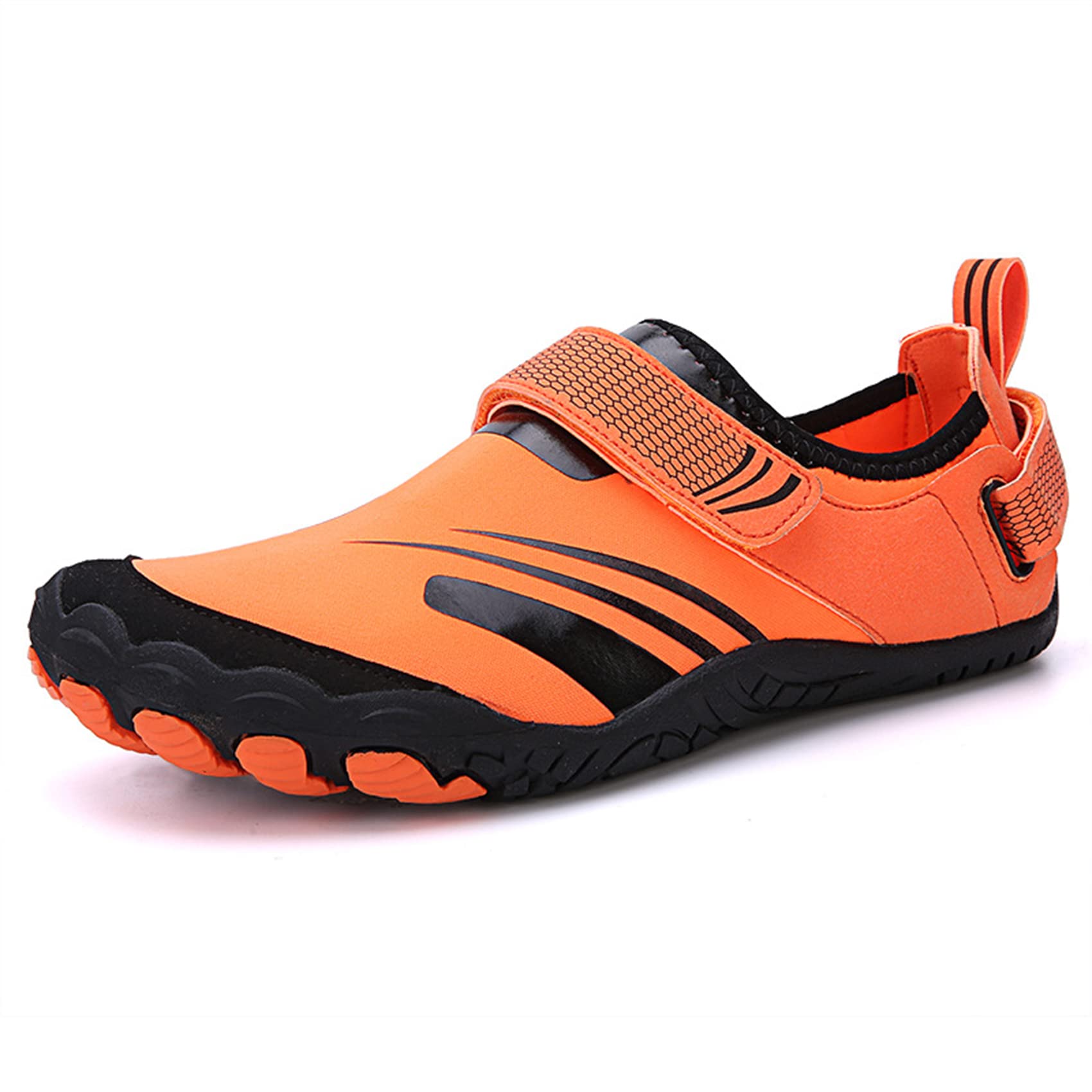 Zapatos Descalzos Universal para Hombres Y Mujeres Agua Zapatos De Playa Zapatos De Baño Secado Rápido Ligero Formadores Zapatos(47 EU, Orange)