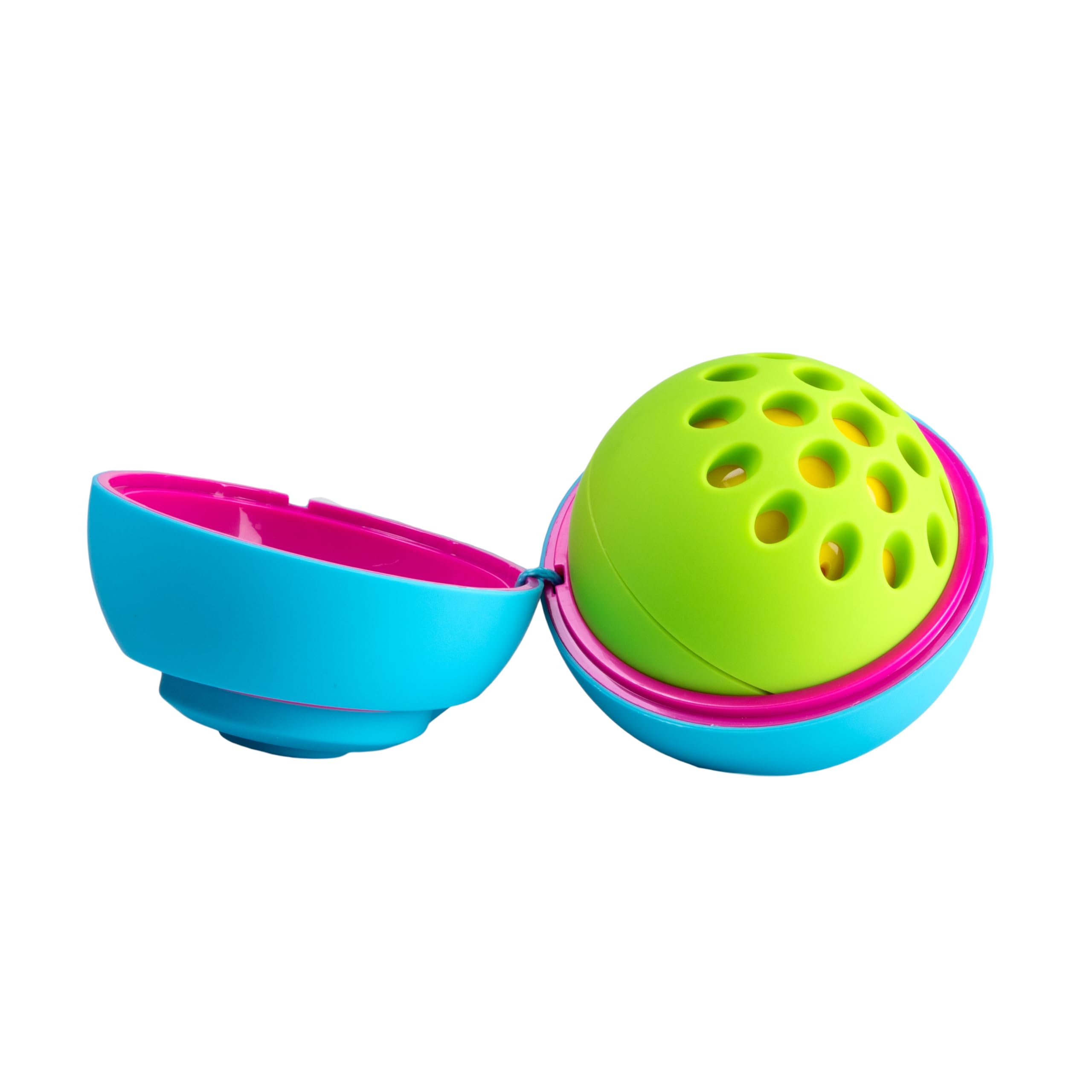 Fat Brain Toys, Oombee Ball, 4 Bolas encajables con texturas para bebés, juguete de aprendizaje infantil, juego seguro, estimulación sensorial, para niños preescolares desde 10 meses, Bizak (30690230)