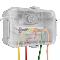 Vista 13 de Flemoon Caja eléctrica grande para exteriores (12.5 x 8.5 x 5 pulgadas), cubierta de cable de extensión impermeable IP54 resistente a la intemperie