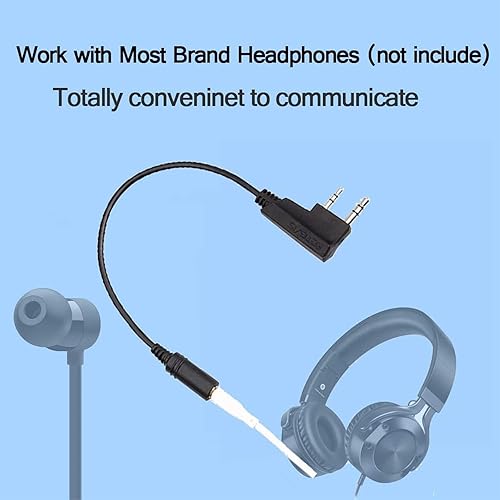 Miniatura 5 de Retevis Adaptador para auriculares, 2 pines a Walkie Talkies de 0.138 in, solo compatible con RT21 RT22 RT27 RT7 H-777 H777S RT18 RT19 RT22S (no