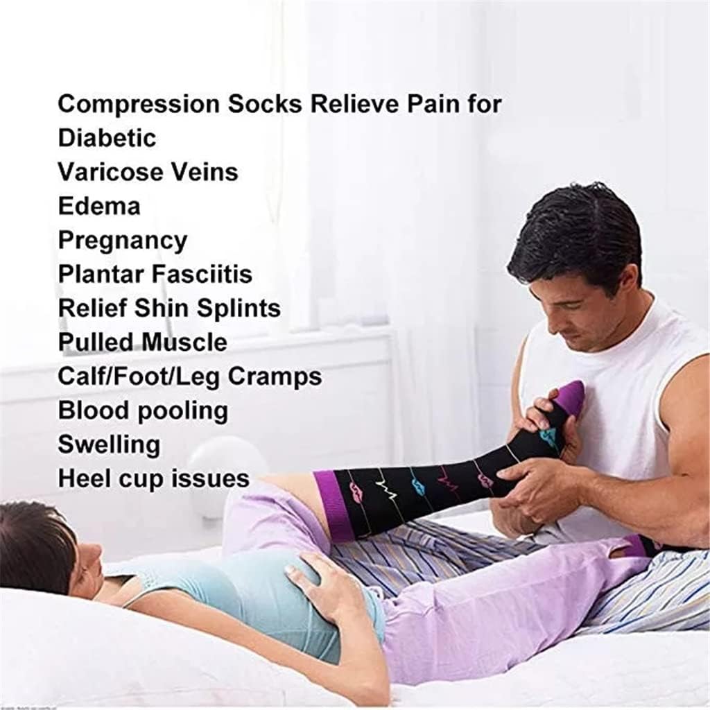 Compression Socks 15-20 Mmhg is BEST Graduated Athletic for Men & Women, Running, Flight, Travels