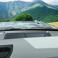 Vista 41 de Auovo Bandeja de cubierta para salpicadero compatible con accesorios Ford Bronco 2021 2022 2023 2024 2025 Compartimentos de silicona antideslizante