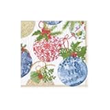 Caspari Porcelain Ornaments Paper Cocktail Napkins - 20 Per Package