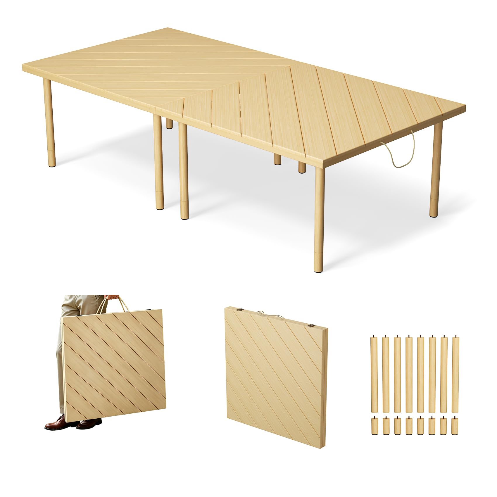 Photo 1 of Sterlox 60" Picnic Table, Portable Folding Wood Table