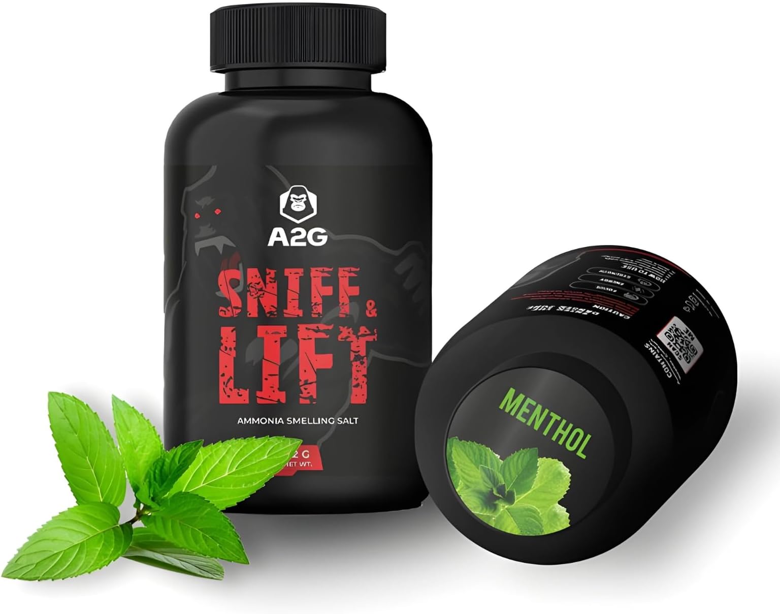A2G Sniff & Lift Ammonia Smelling Salt | Strongest ammonia smelling stimulant for powerlifting | THE OG FORMULA | A2G Lifestyle (Menthol)