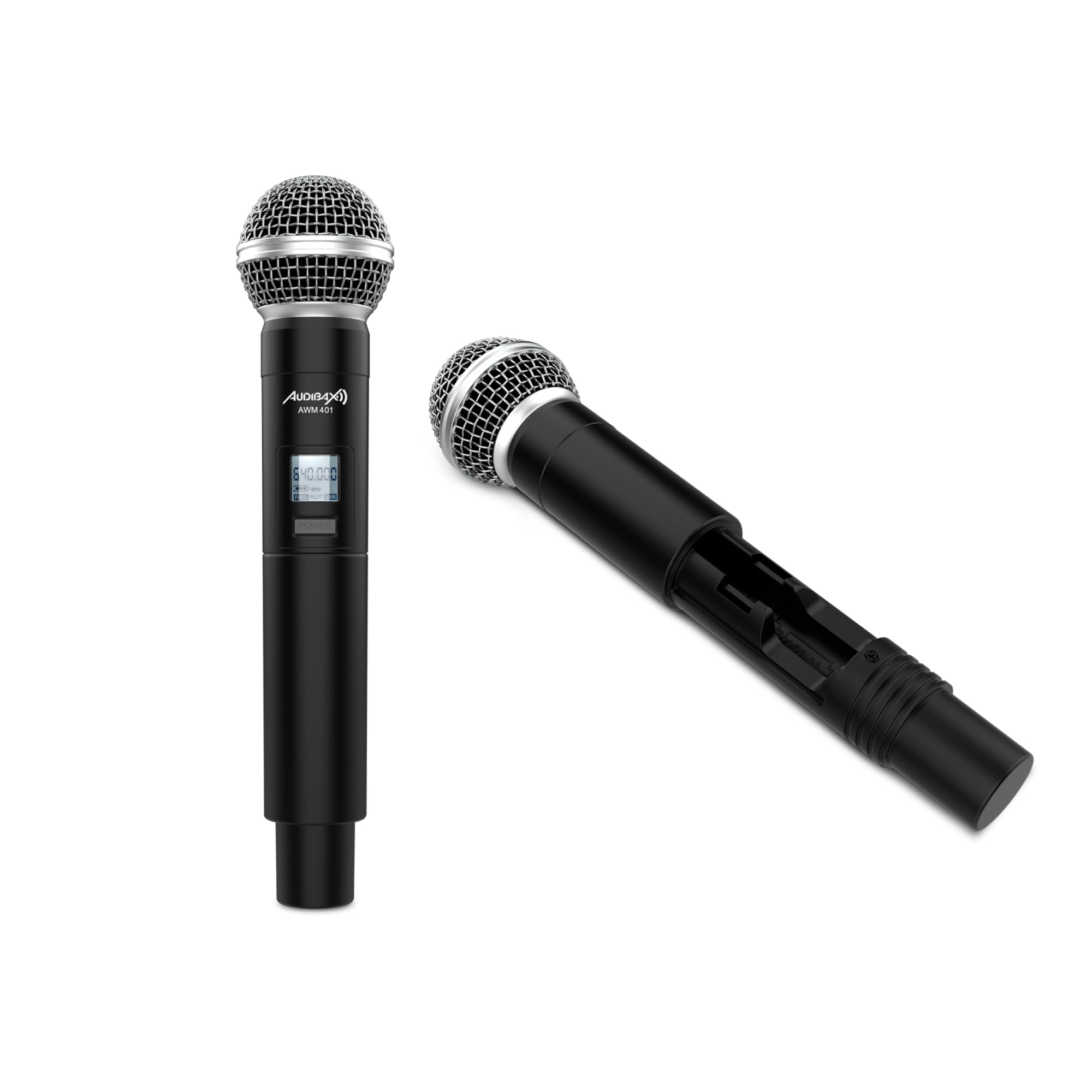 Audibax AWM 401 Sistema Inalámbrico Micrófono de Mano de 4 Canales UHF