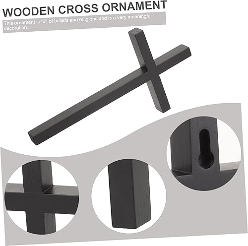 Miniatura 2 de ORFOFE Colgante de cruz religiosa para pared, cruz en forma de cruz, cruz de iglesia, colgante de pared, cruz vintage, arte de pared, cruz cristiana