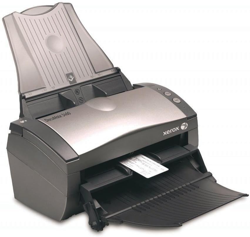 Xerox DocuMate 3460 Sheetfed ADF Duplex 60 PPM 120 IPM Scanner for Documents and Plastic Cards with VRS Image Enhancement and One Touch Technology (XDM34605M-WU)
