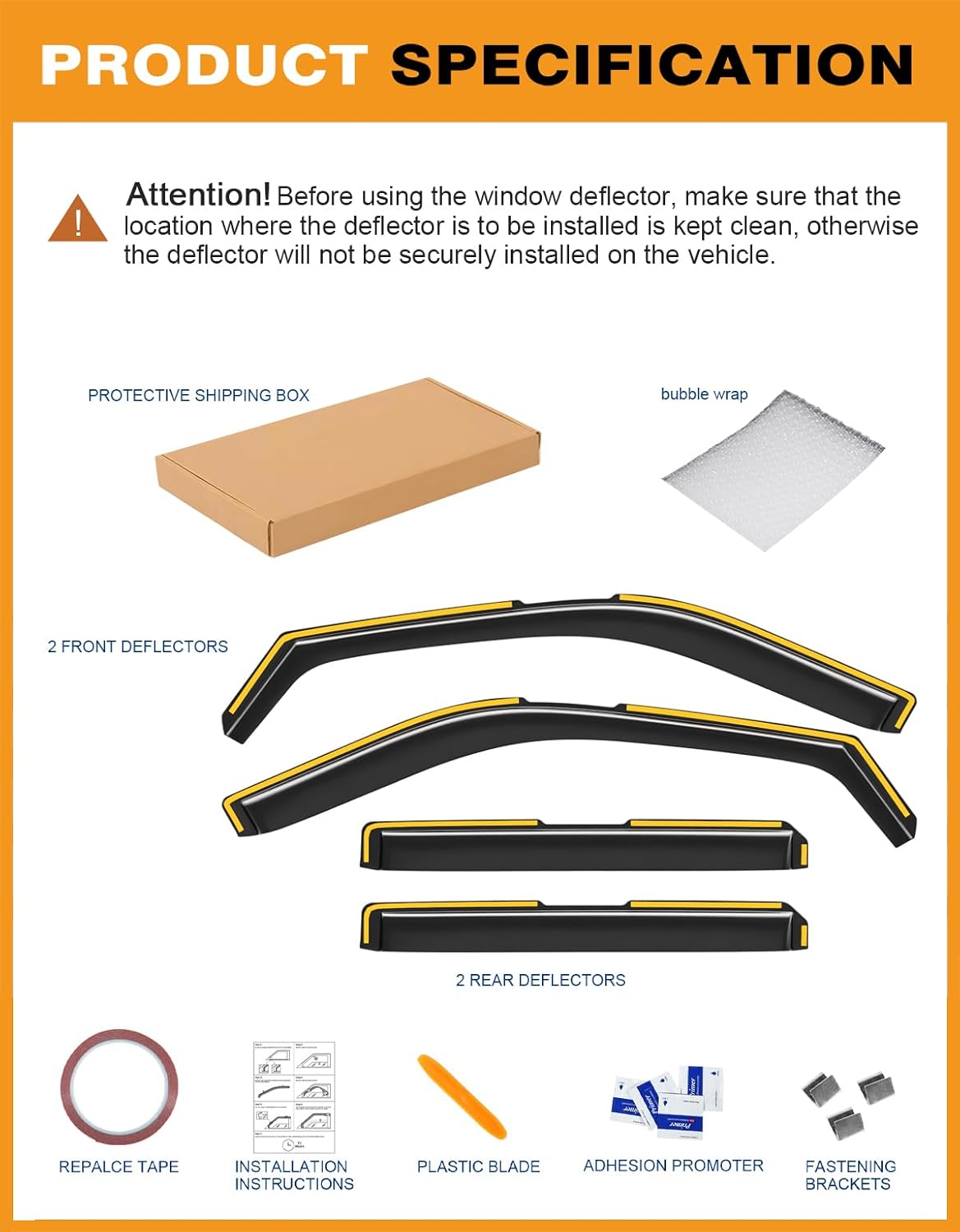 in-Channel Window Rain Guards for Ford Explorer 2011-2019 Rain Guards Extra Durable Side Window Deflectors Visors Vent Visors Vent Shades Exterior Car Accessories-4pcs