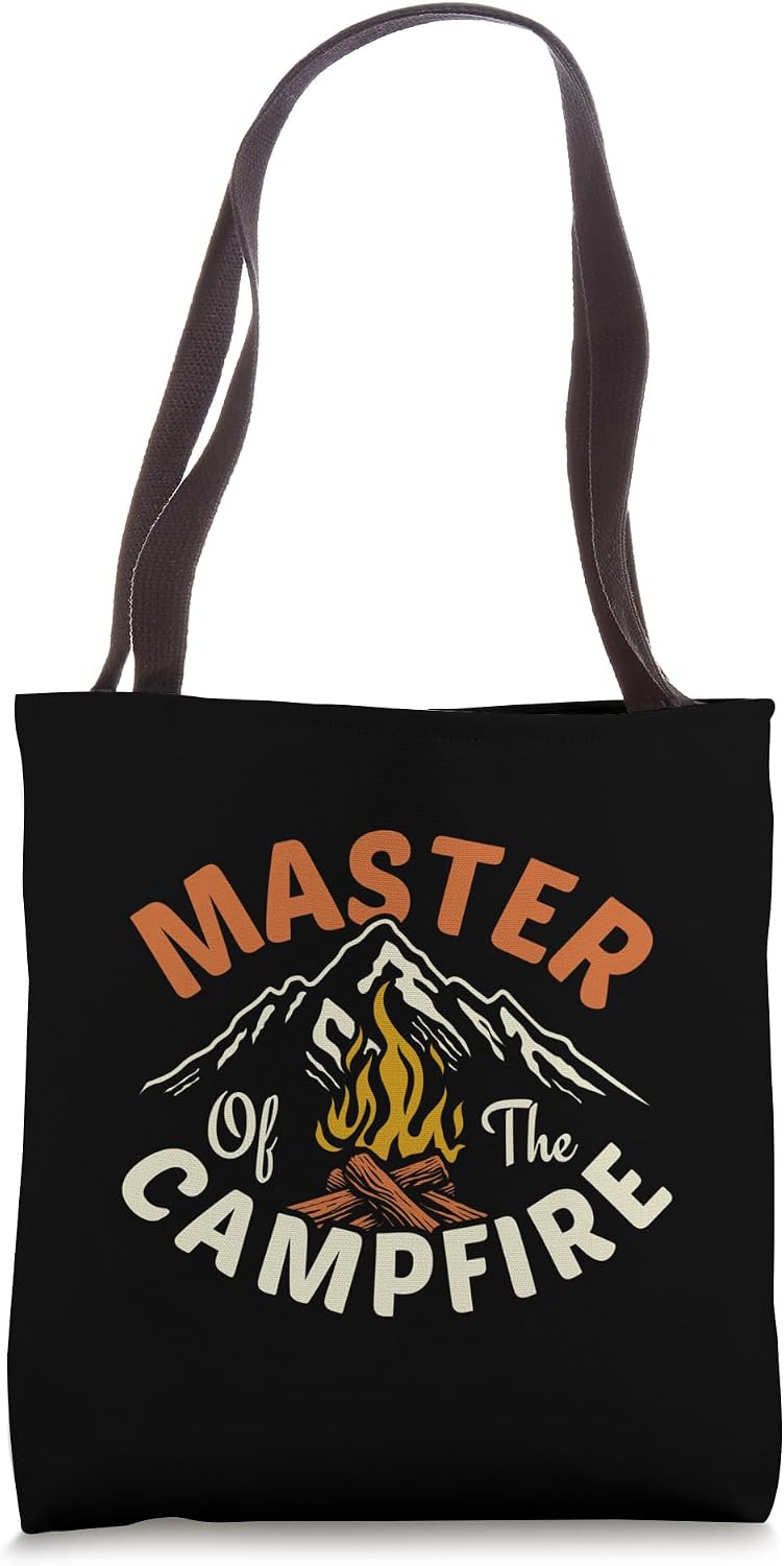 Funny Outdoor Camping Gifts Men Women Master Of Campfire Tote Bag