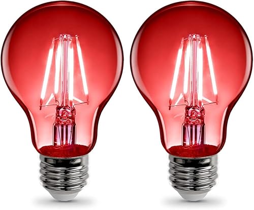 Miniatura 9 de Feit Electric Bombillas LED de color A19TGLED6 equivalentes a 25 W, color verde, paquete de 6, 2.4 pulgadas de profundidad x 4 pulgadas de alto