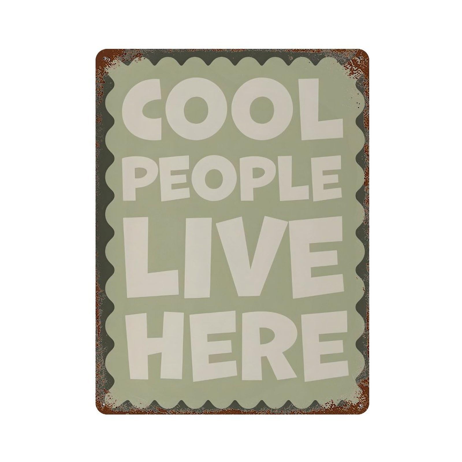 xiaoxiaoshen Cool People Live Here Wall Decor Art Metal Tin Poster Modern Home Decor Art Home Bar Shop Decorations Vintage Sign 40x30cm