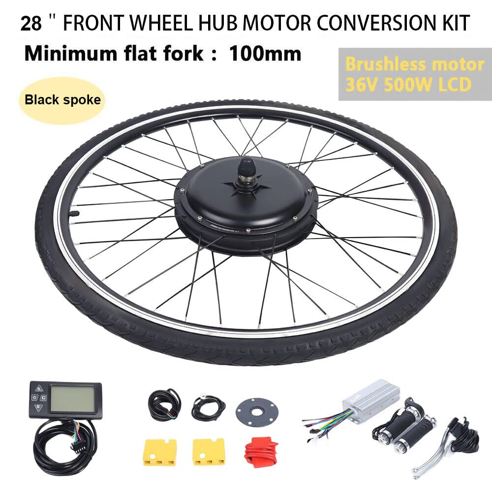 28 Zoll 36v 500W E-Bike Umbausatz Vorderrad Motor Conversion Kit(außer Batterie)