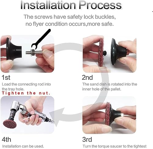 Tshya VPS13201 9 Pack 2 Inch Drill Sanding Attachment Variety Kit Quick Change Disc Pad Holder thumb #5
