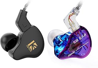 YINYOO KBEAR KS1 HiFi Crystal Clear Sound Earphones Monitor Headphones +KBEAR Storm in Ear Monitor Earphones for Singers Drummers Musicians