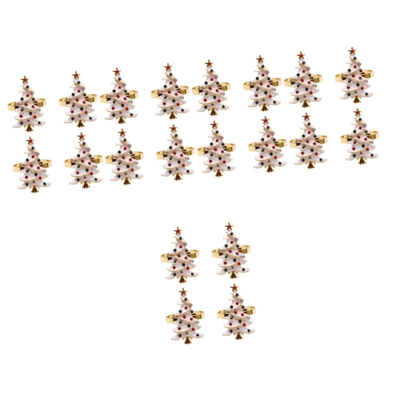 Alipis 20 Pièces Ronds de Serviette de Noël Decoration Table Noel Decoration Noel Table fermoirs pour Serviettes Accessoires de Table de Noël décoration Boucle de Serviette décor de Noël