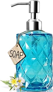 26 Blue Bathroom Ideas That Feel Fresh and Serene 25 JASAI Diamond Design Soap Dispenser with 304 Rust Proof Stainless Steel ...